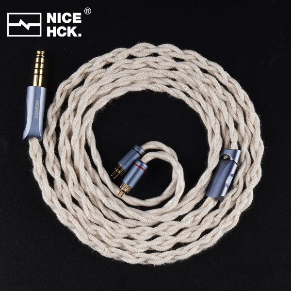 NiceHCK WabiZone 7N OCC+5N Single Crystal Silver HiFi IEM Cable Cheap