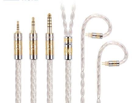 NiceHCK MoonGod Japan Silver Plated Furukawa Copper HiFi Earphone Cable Sale