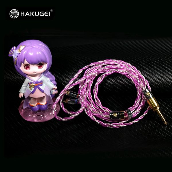 HAKUGEI Dragon Princess   Ziyan Litz Silver-plated 7N Single Crystal Copper Upgraded Headphone Cable For Sale