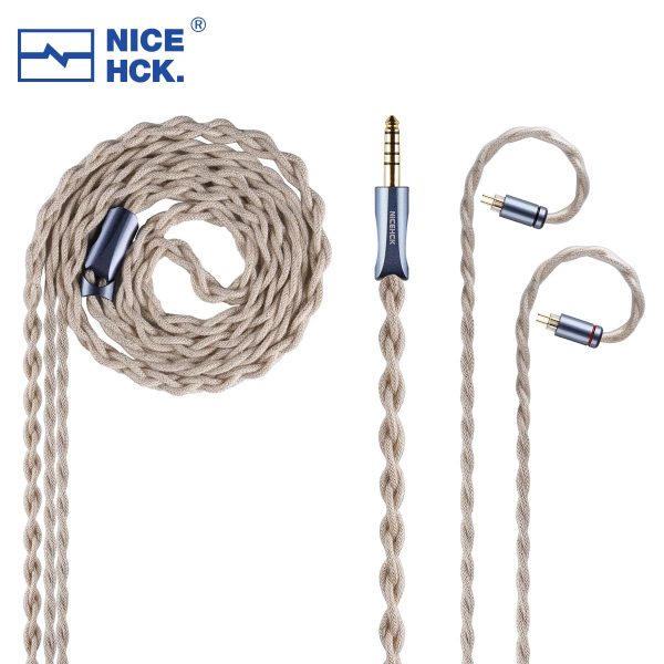 NiceHCK WabiZone 7N OCC+5N Single Crystal Silver HiFi IEM Cable Cheap