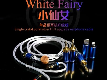 HAKUGEI  White Fairy Single Crystal Pure Silver HiFi Upgrade Earphone Cable Online Sale