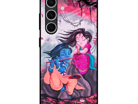 Radha Krishna Art Glass Case for Samsung Galaxy S24 FE 5G For Cheap