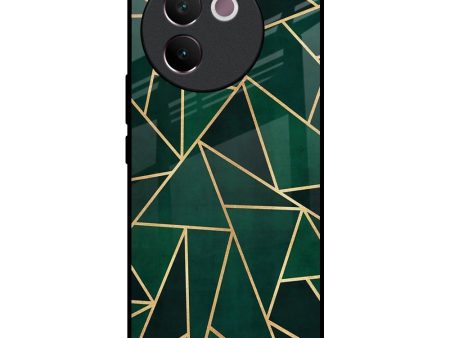 Abstract Green Glass Case For Vivo V30e Online Sale