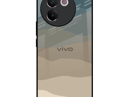 Abstract Mountain Pattern Glass Case for Vivo V30e on Sale