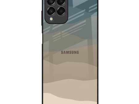 Abstract Mountain Pattern Glass Case for Samsung Galaxy M53 5G Cheap