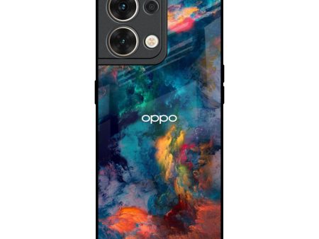 Colored Storm Glass Case for Oppo Reno8 5G Sale