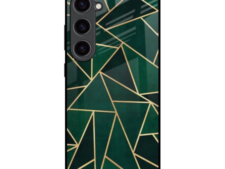 Abstract Green Glass Case For Samsung Galaxy S23 5G Cheap