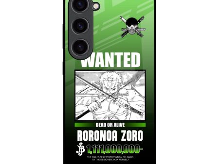 Zoro Wanted Glass Case for Samsung Galaxy S23 5G For Sale