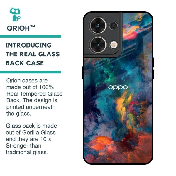 Colored Storm Glass Case for Oppo Reno8 5G Sale