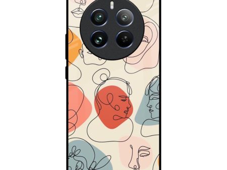 Abstract Faces Glass Case for Realme 12 Pro Plus 5G Fashion